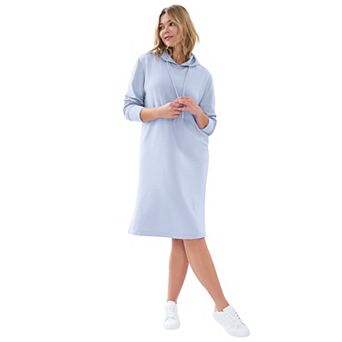 ellos Plus Size French Terry Hooded Sweatshirt Dress