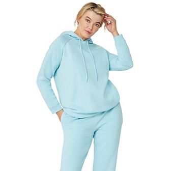 ellos Plus Size Hooded Fleece Boxy Sweatshirt