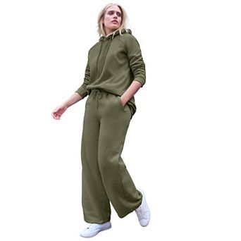 ellos Plus Size Hooded Fleece Boxy Sweatshirt