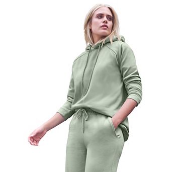 ellos Plus Size Hooded Fleece Boxy Sweatshirt