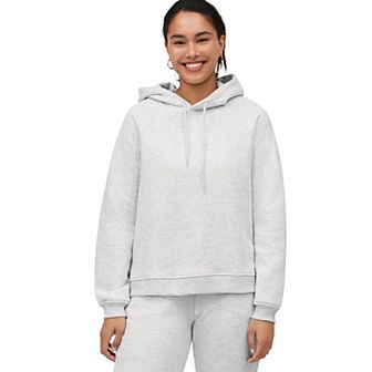 ellos Plus Size Hooded Fleece Boxy Sweatshirt