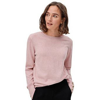 ellos Plus Size Button-Cuff Pullover