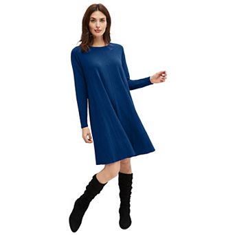 ellos Plus Size Knit Trapeze Dress