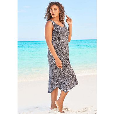 Swim 365 Women's Plus Size Sharktail Beach Cover Up