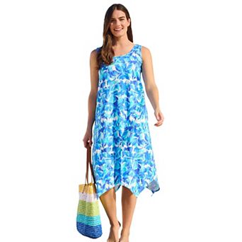 Swim 365 Women's Plus Size Sharktail Beach Cover Up