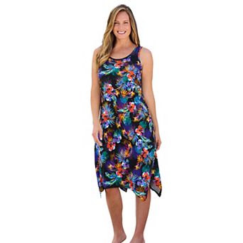 Swim 365 Women's Plus Size Sharktail Beach Cover Up