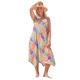 Swim 365 Women's Plus Size Sharktail Beach Cover Up