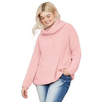 ellos Plus Size Chenille Turtleneck Sweater
