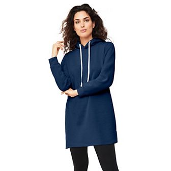 ellos Plus Size Hooded Sweatshirt Tunic
