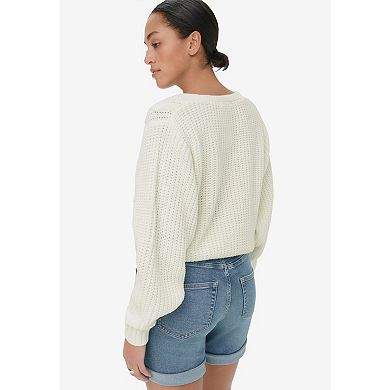 ellos Plus Size Denim Boyfriend Shorts