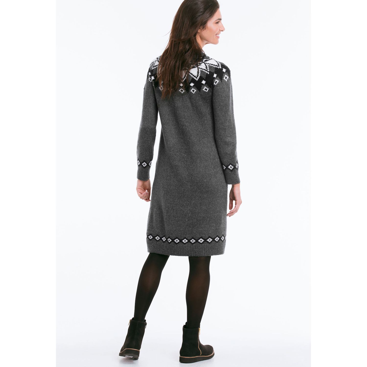 Ellos Women's Plus Size Crewneck Fair Isle Pullover Sweater - 22/24...