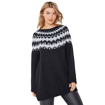 ellos Plus Size Fair Isle Sweater Tunic