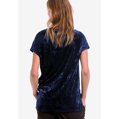 ellos Plus Size Crushed Velour Tee