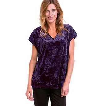 ellos Plus Size Crushed Velour Tee