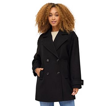 Ellos Plus Size Double Breasted Peacoat