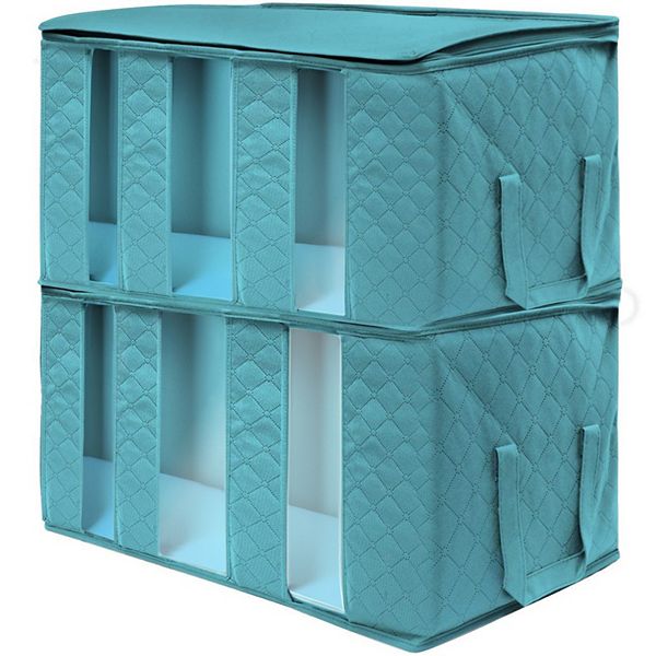 Sorbus Cube Bag Organizers - Aqua (4 PACK)