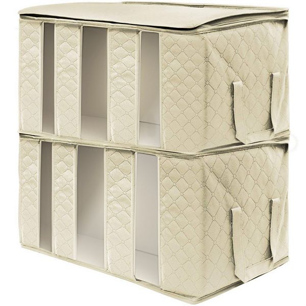 Sorbus Cube Bag Organizers - Beige (2 PACK)