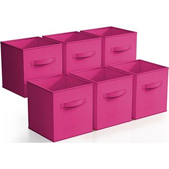 Sorbus Cube Fabric Bin 6 pc Set