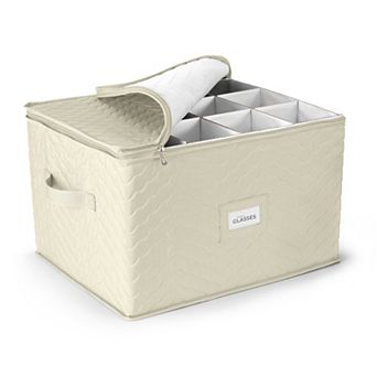 Sorbus Deluxe Quilted Stemware Case