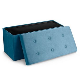Sorbus Faux Suede Bench