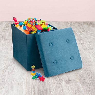 Sorbus Faux Suede Ottoman Cube