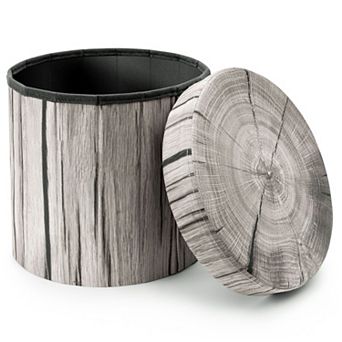 Sorbus Log Print Storage Ottoman