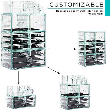 Sorbus Makeup Plastic Organizer Case