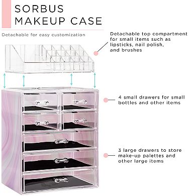 Sorbus Makeup Organizer Case