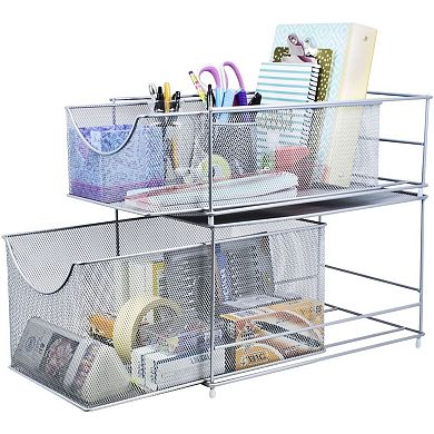 Sorbus Mesh Metal Cabinet Organizer
