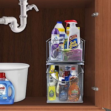 Sorbus Mesh Metal Cabinet Organizer