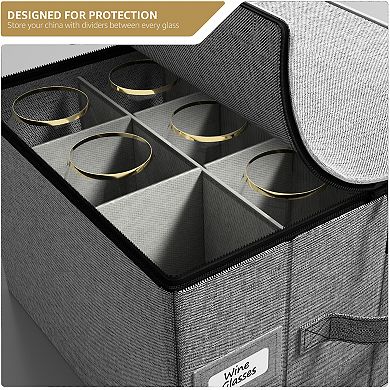 Sorbus Stemware Storage Case