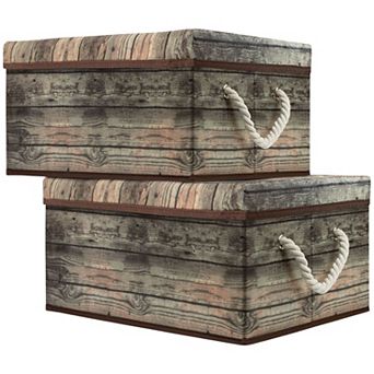 Sorbus Wood Pattern Storage Box Set