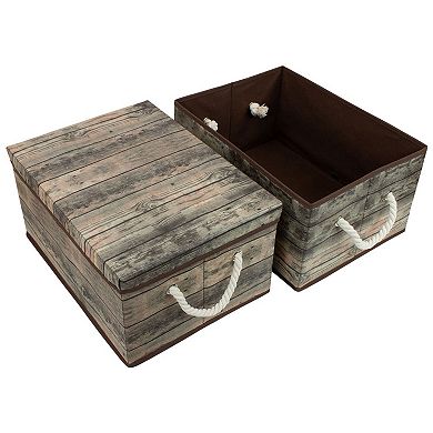 Sorbus Wood Pattern Storage Box Set