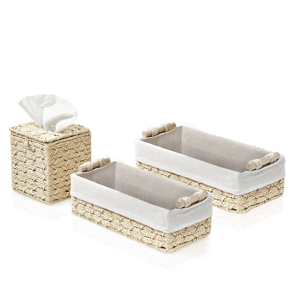Sorbus Woven Baskets 3-piece Set