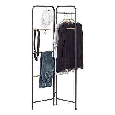 Iris 2-Panel Free Standing Metal Garment Rack