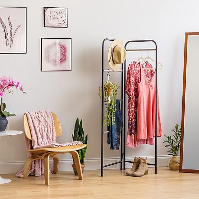 Iris 2-Panel Free Standing Metal Garment Rack