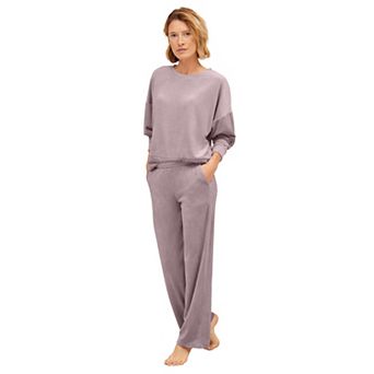 ellos Women's Plus Size Boxy Velour Lounge Sweatshirt