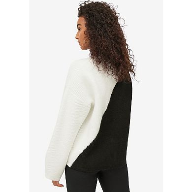 ellos Plus Size Colorblock Pullover Sweater