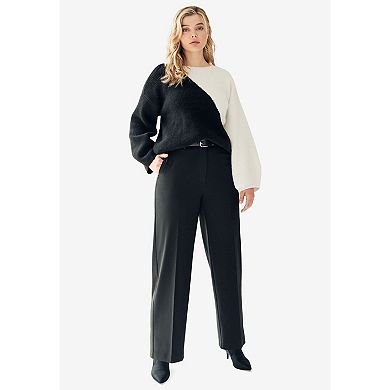 ellos Plus Size Colorblock Pullover Sweater