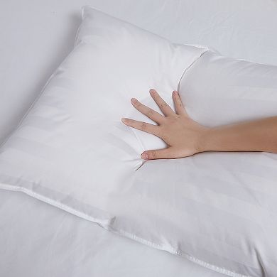 DOWNLITE Down Extra Thin, Flat & Soft Pillow for Stomach Sleepers
