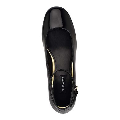 Nine West Amaize Block Heel Ankle Strap Women's Dress Pumps