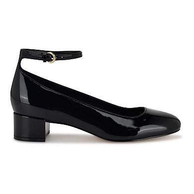 Nine West Amaize Block Heel Ankle Strap Women's Dress Pumps