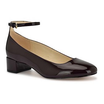 Nine West Amaize Block Heel Ankle Strap Women's Dress Pumps