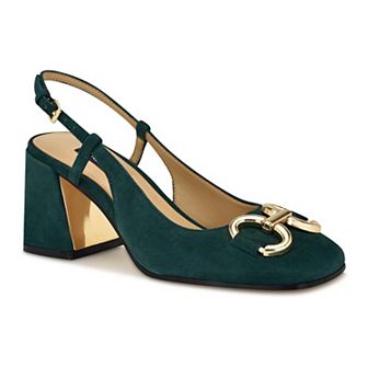 Nine West Cast Women's Block Heel Square Toe Dress Pumps