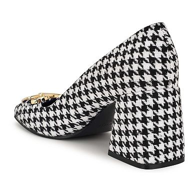 Nine West Caven Women's Square Toe Block Heel Dress Pumps