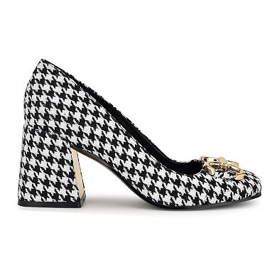 Nine West Caven Women's Square Toe Block Heel Dress Pumps