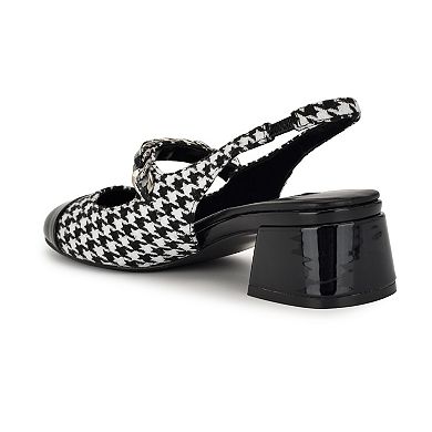 Nine West Geko Block Heel Women's Dress Slingback Pumps