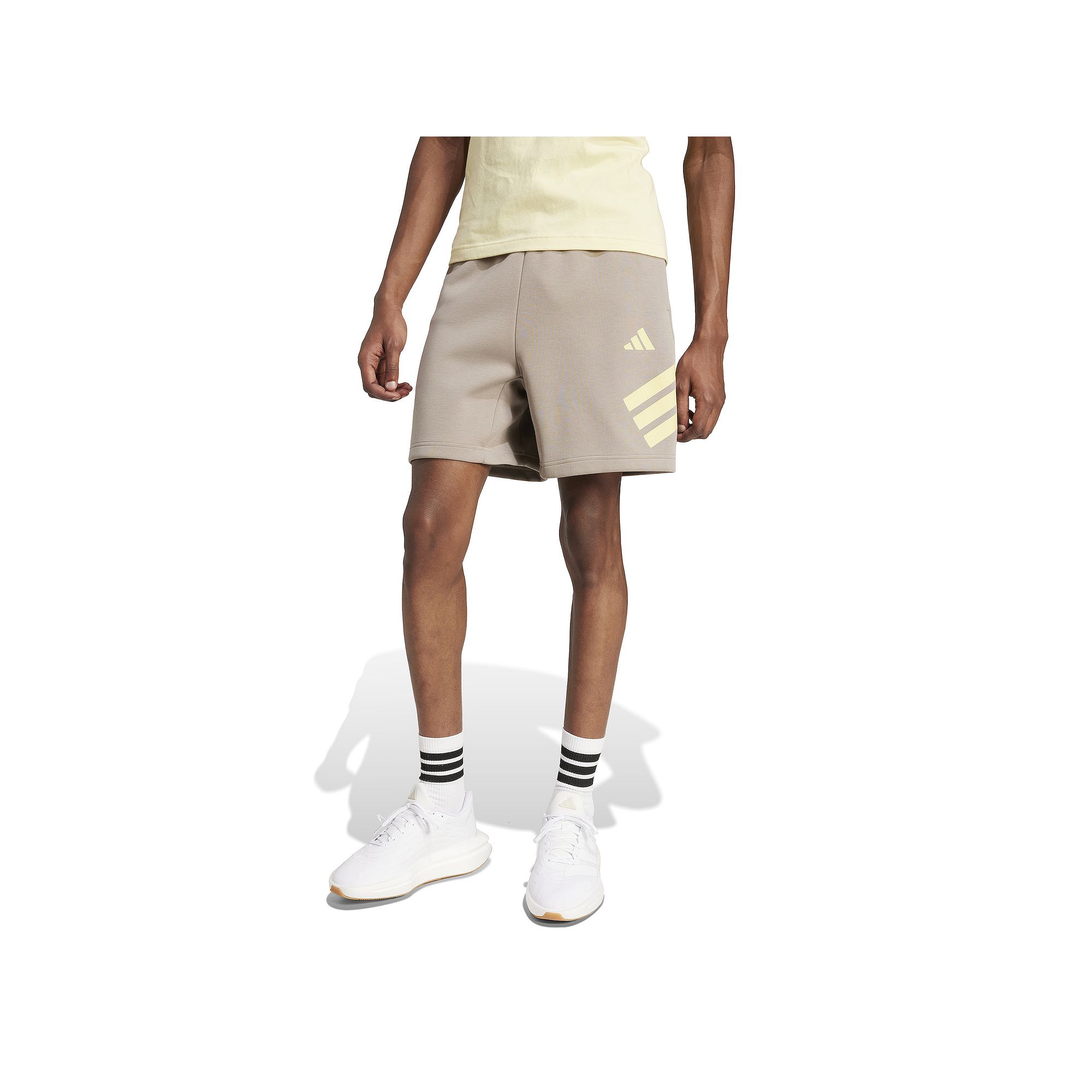 Mens adidas Essentials Feelcozy French Terry Cargo Shorts, Size: Small, Po