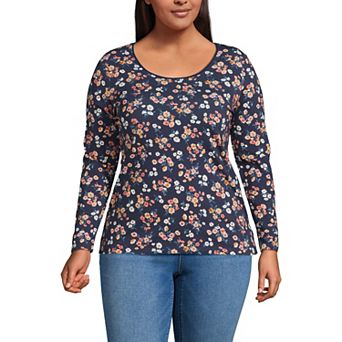 Plus Size Lands' End Lightweight Jersey T-Shirt