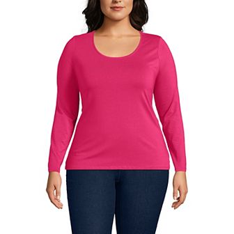 Plus Size Lands' End Lightweight Jersey T-Shirt